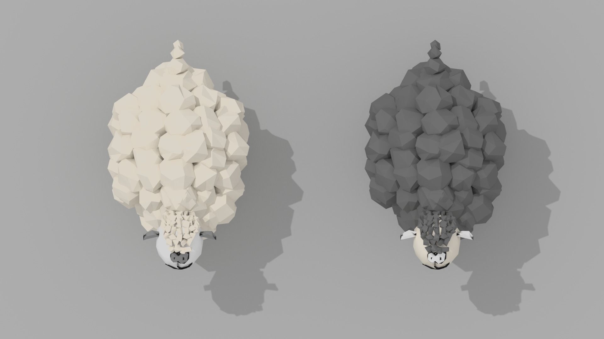 Low poly sheep Low-poly 3D model_5