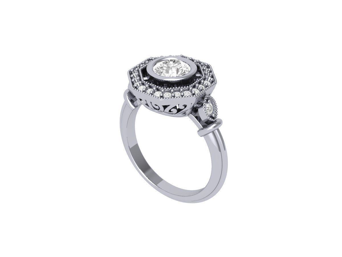 Wedding Ring 3D print model_3