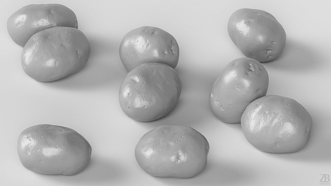 Potato 3D model 4