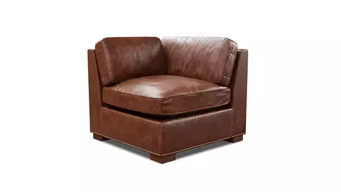 Collins Leather Corner Chair