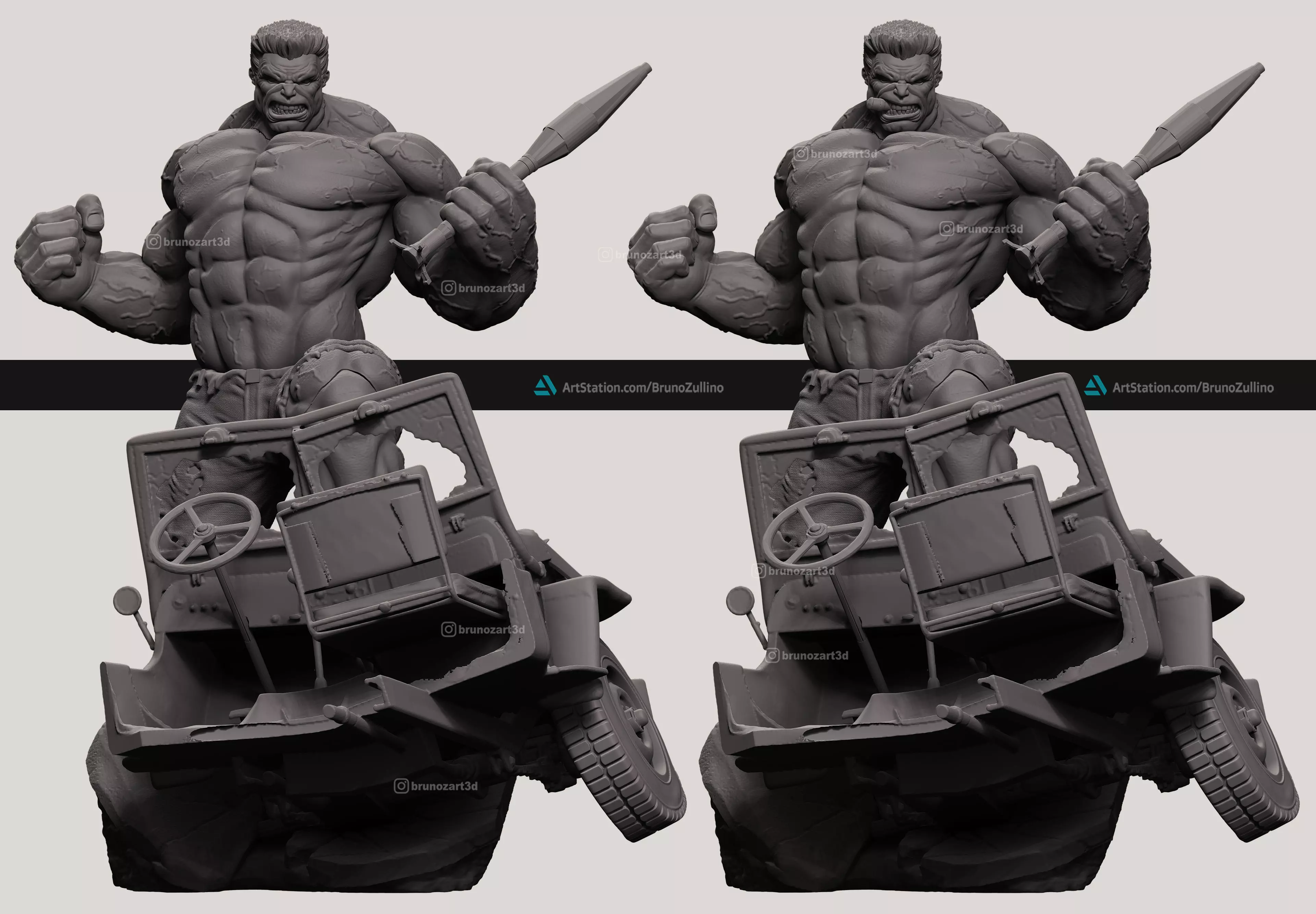 Red Hulk Ross 3D print model_0