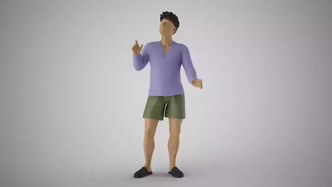 Daydreaming Man 3D print model