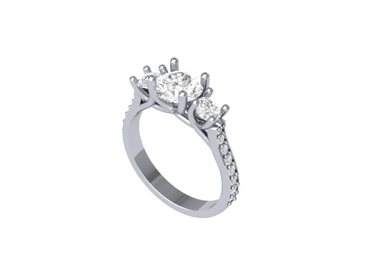 Wedding Ring 3D print model_3