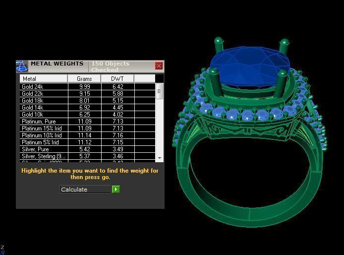 ruby daimond ring 3D print model_11