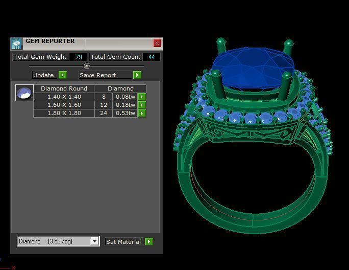 ruby daimond ring 3D print model_10