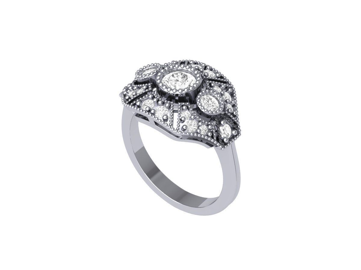 Wedding Ring 3D print model_3