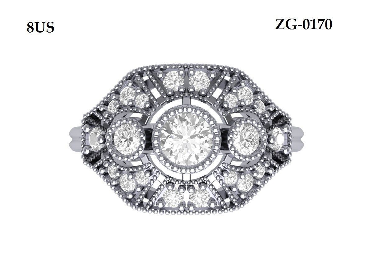 Wedding Ring 3D print model_5