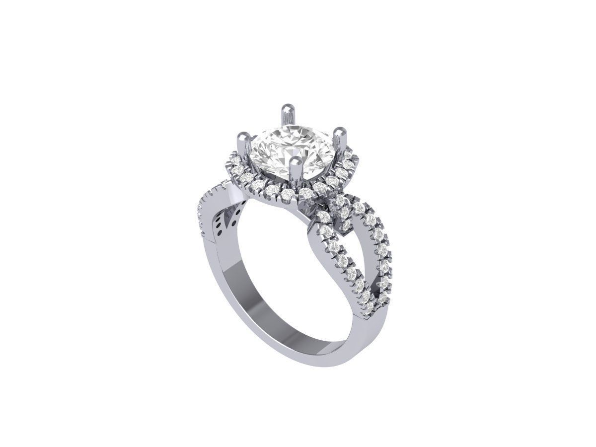 Wedding Ring 3D print model_3