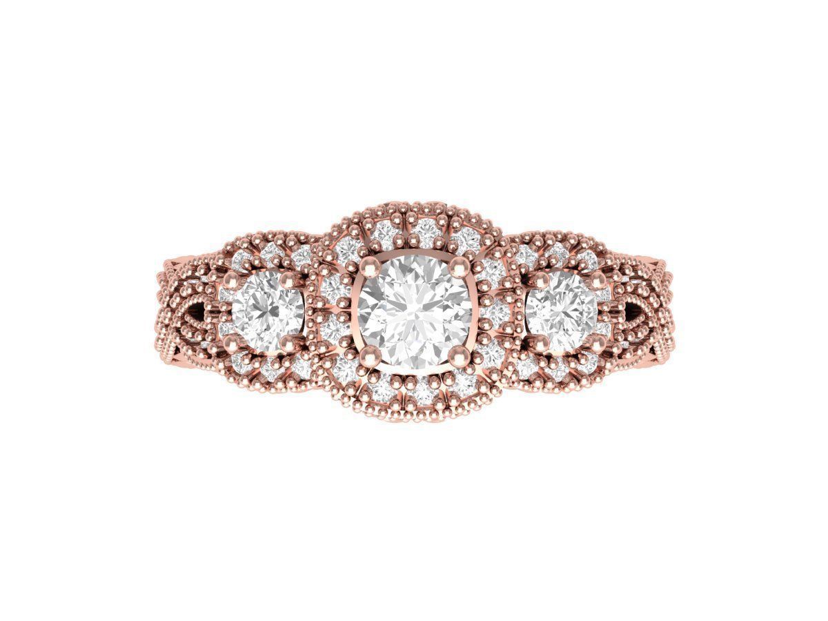 Wedding Ring 3D print model_3