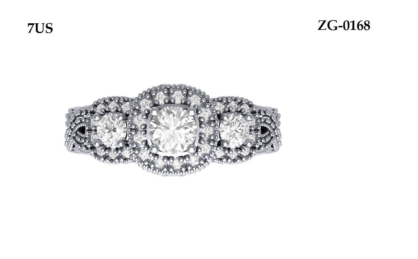 Wedding Ring 3D print model_4