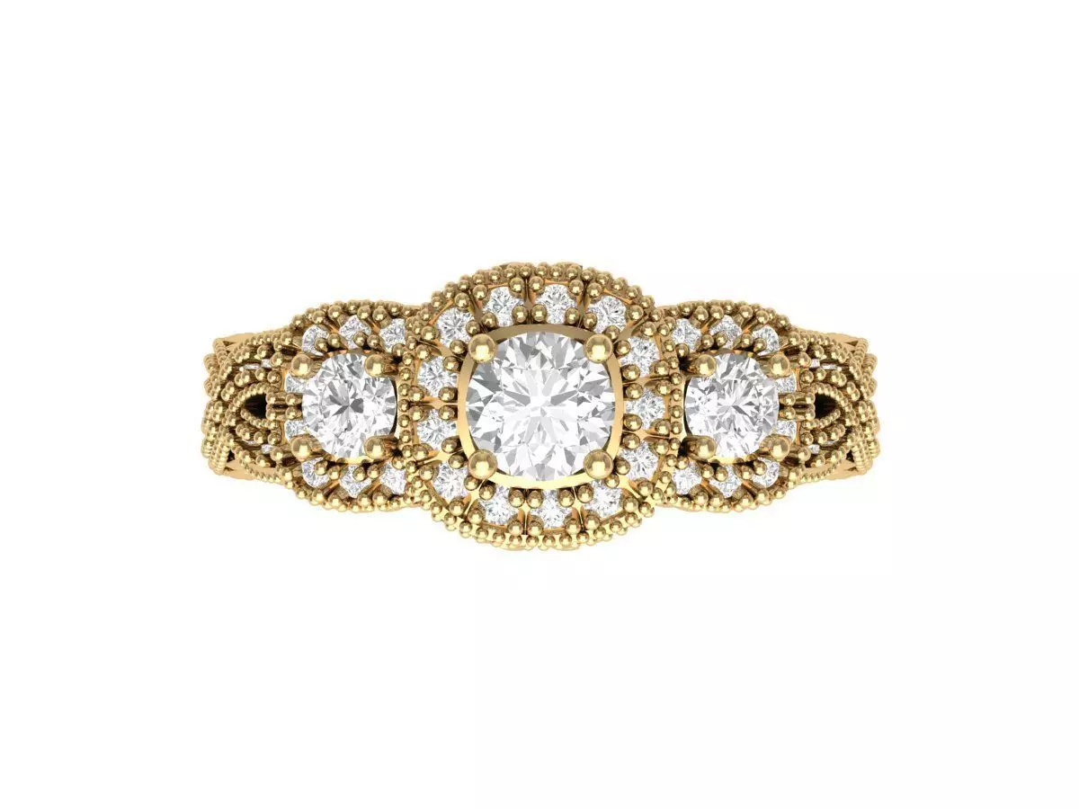 Wedding Ring 3D print model_0