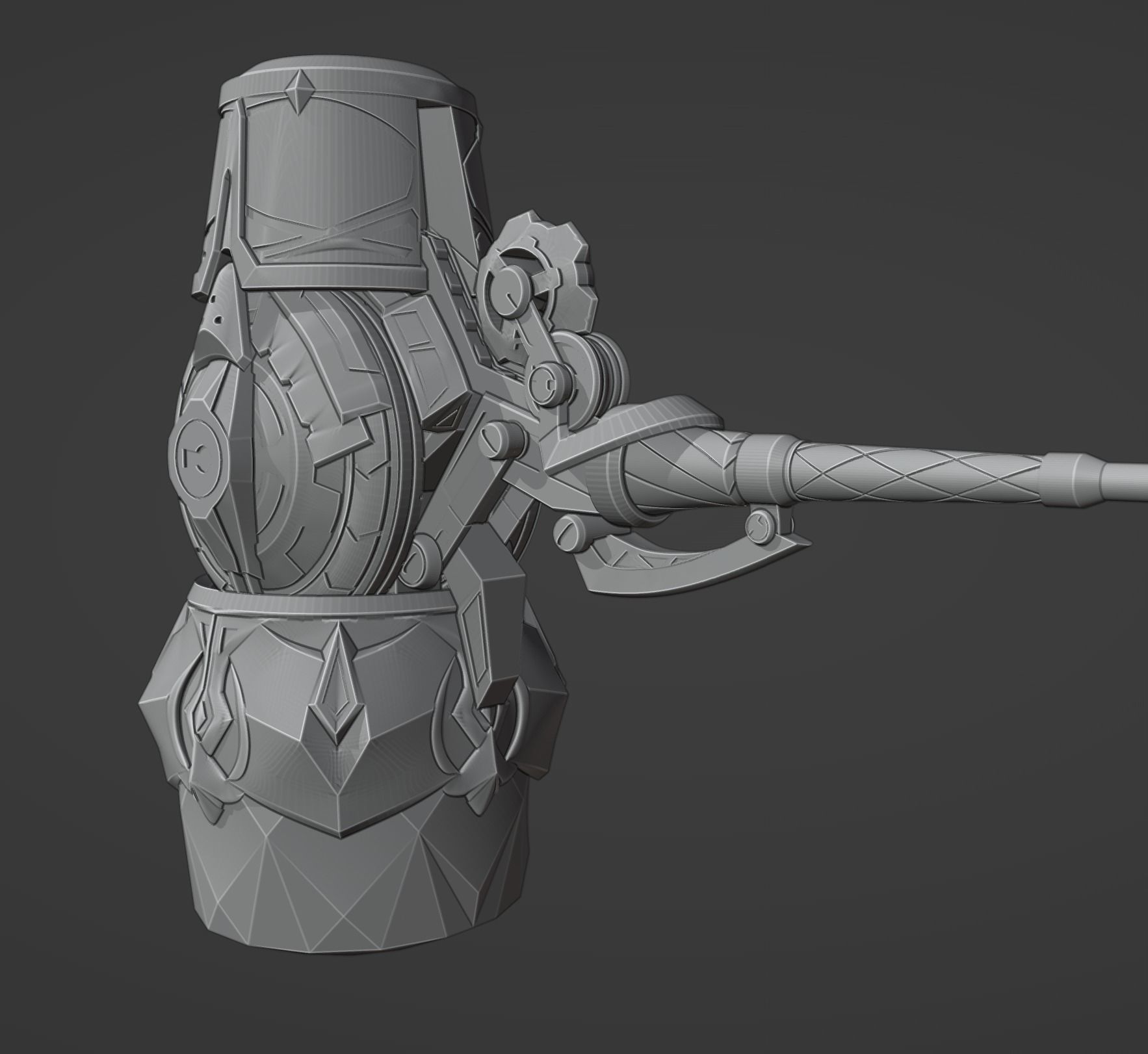 Herta Hammer - Honkai Star Rail - Herta Cosplay 3D print model_7