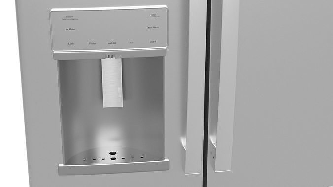 GE Profile French-Door Refrigerator PYE22KYNFS 3D model 3
