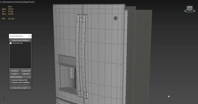 GE Profile French-Door Refrigerator PYE22KYNFS 3D model 7