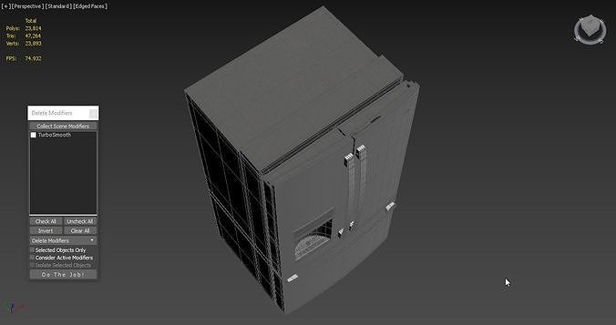 GE Profile French-Door Refrigerator PYE22KYNFS 3D model 5