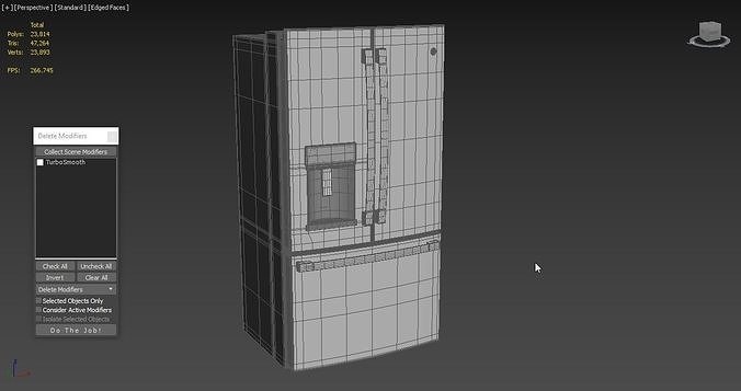 GE Profile French-Door Refrigerator PYE22KYNFS 3D model 4
