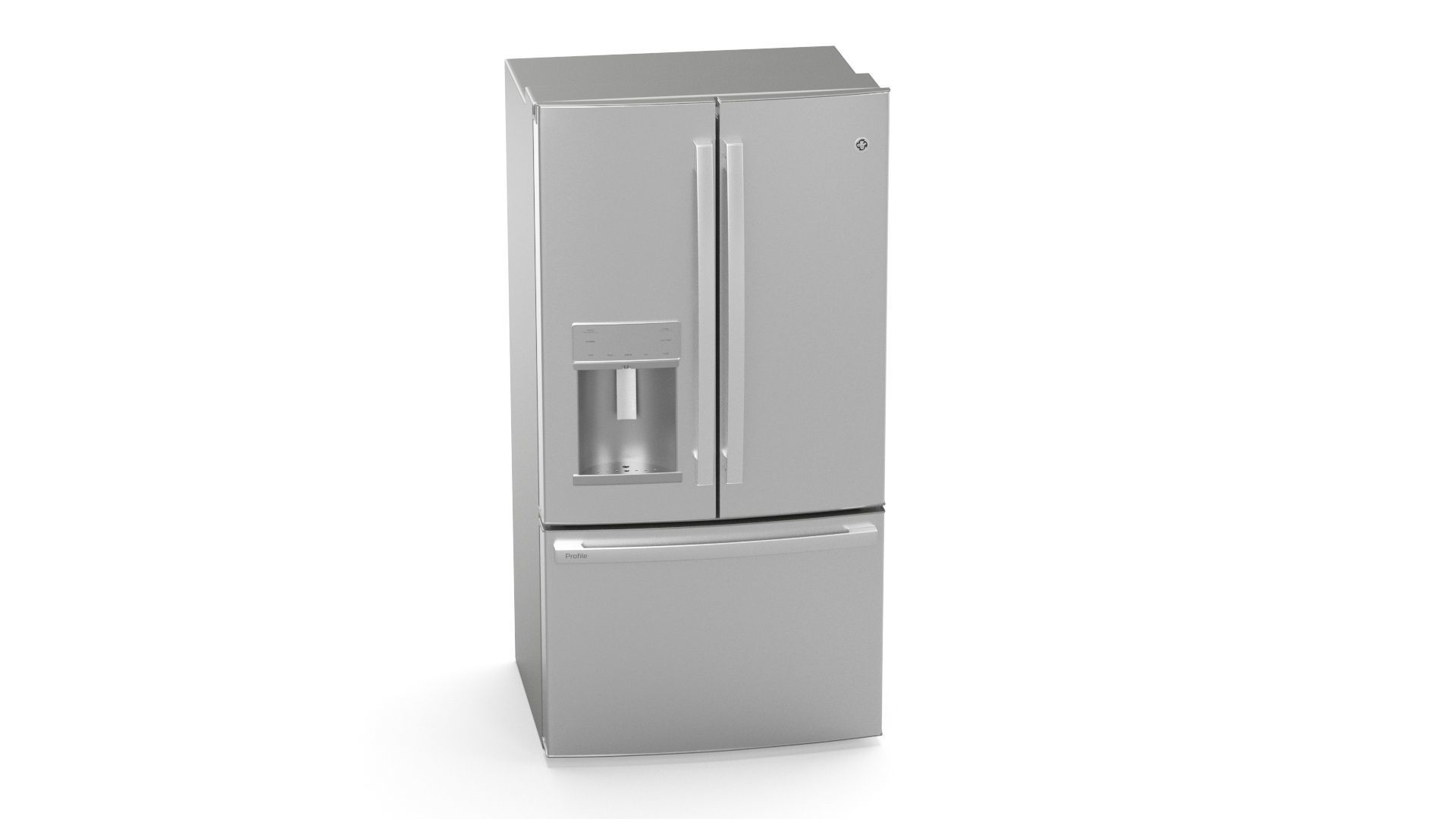 GE Profile FrenchDoor Refrigerator PYE22KYNFS 3D model CGTrader