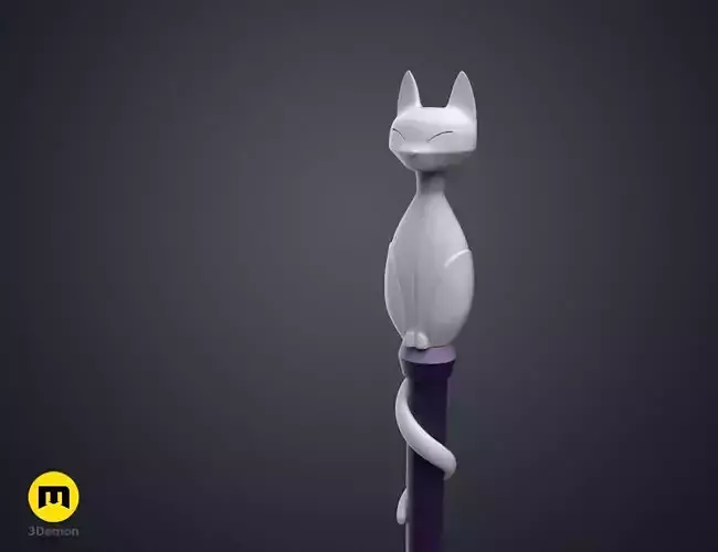 Amitys Cat Ghost Palisman Staff - The Owl House 3D print model