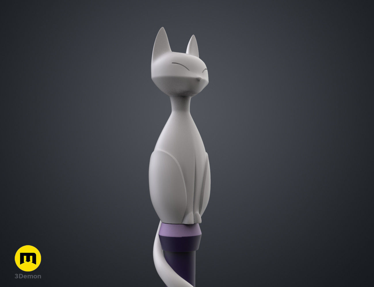 Amitys Cat Ghost Palisman Staff The Owl House 3D model 3D printable