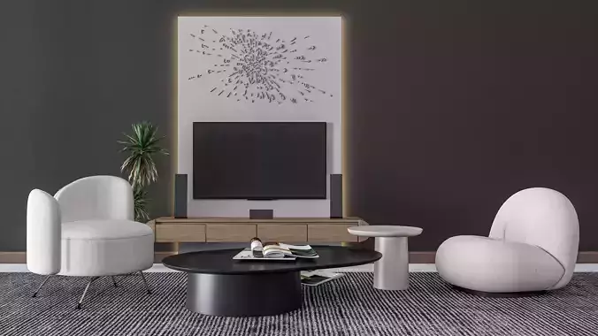 Tv Wall 25 3D model