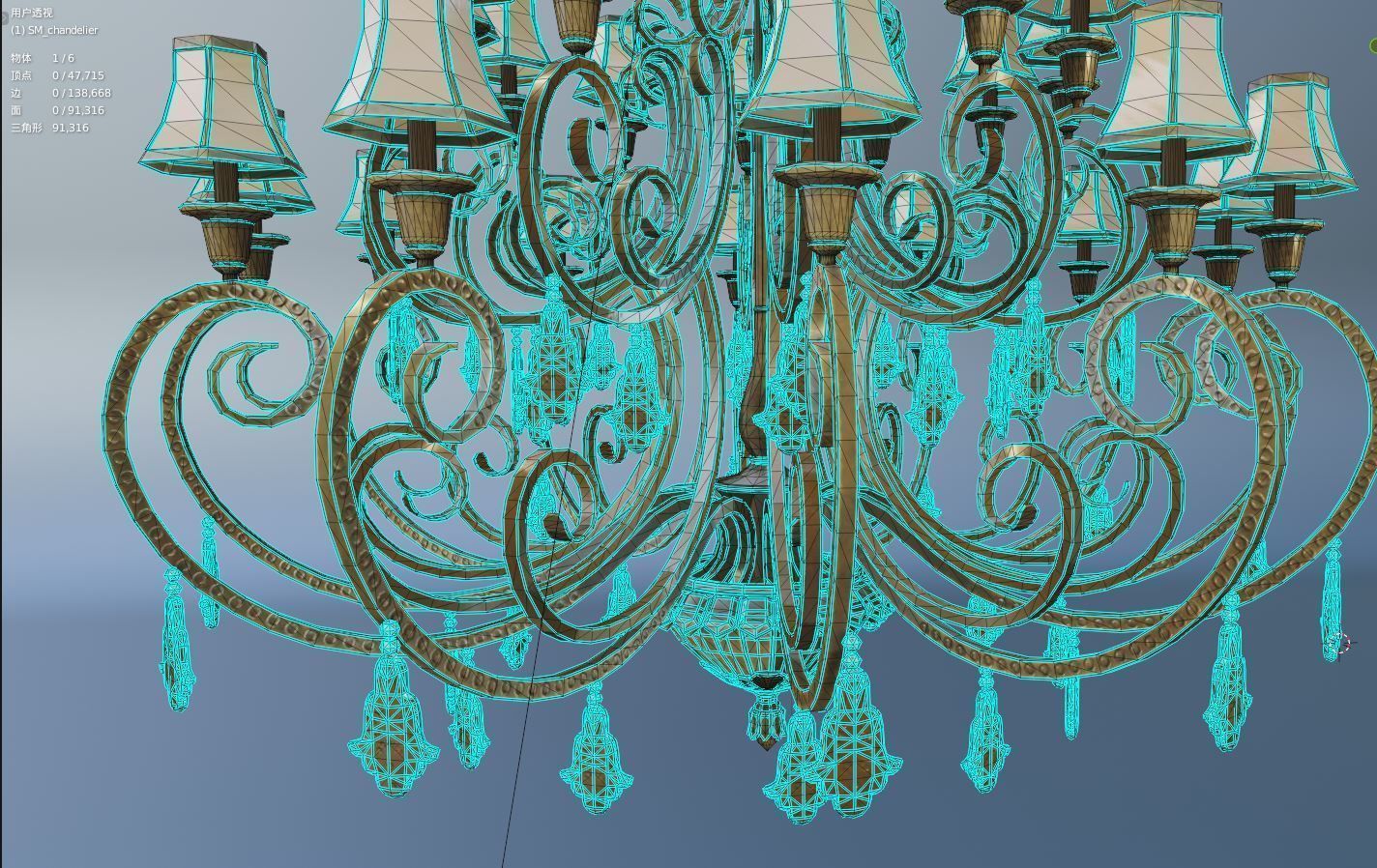 chandelier 3D model_1