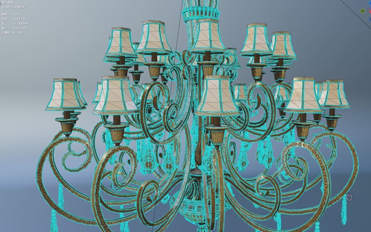 chandelier 3D model_9
