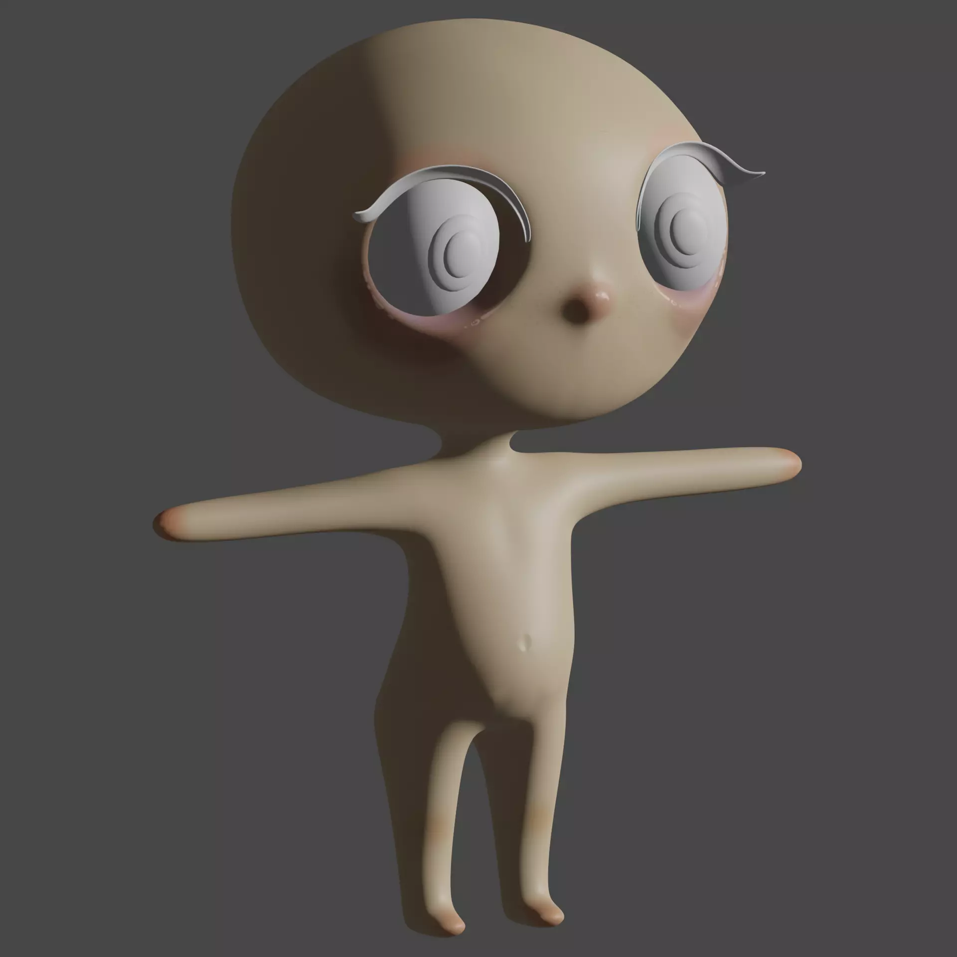 Little Girl Body Free low-poly 3D model
