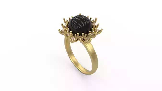 Woman Solitaire Ring 493