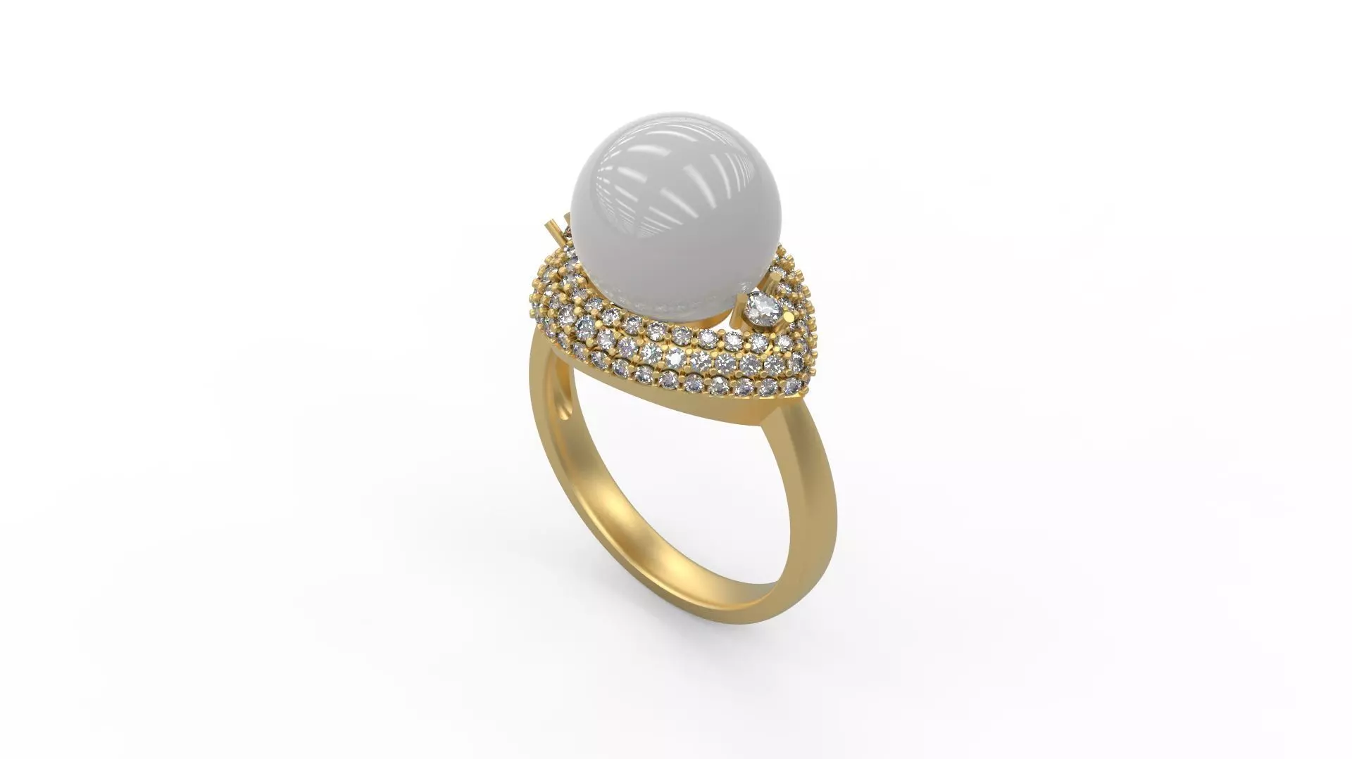 Woman Solitaire Ring 486 3D print model_0