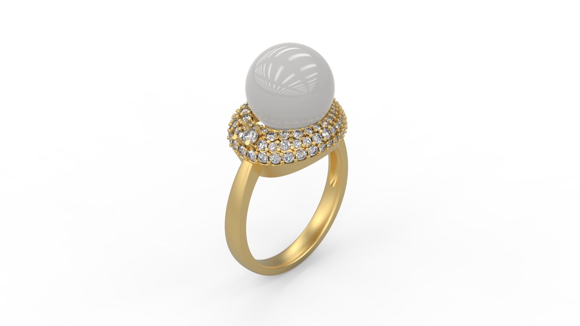 Woman Solitaire Ring 486 3D print model_1