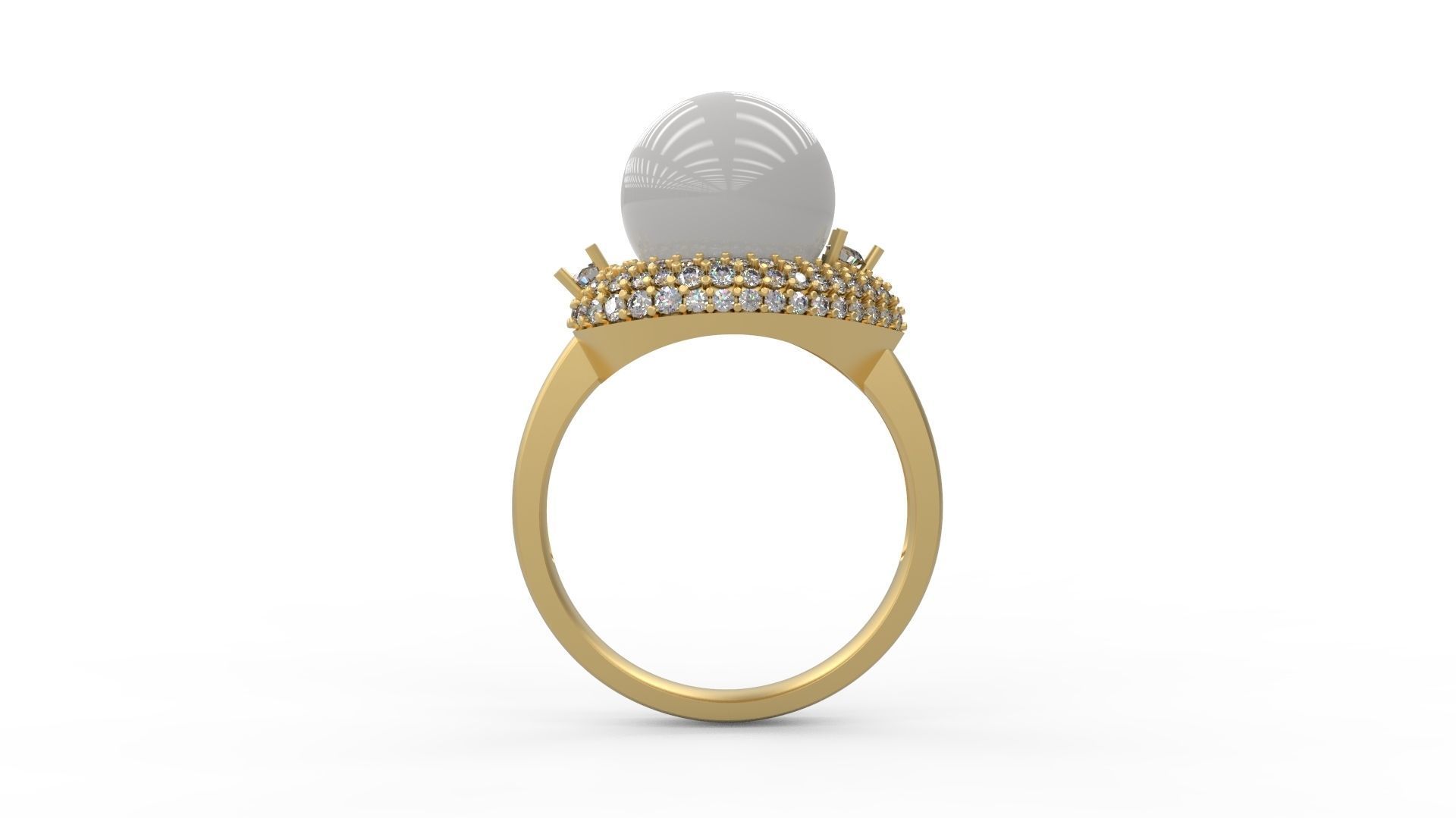 Woman Solitaire Ring 486 3D print model_2
