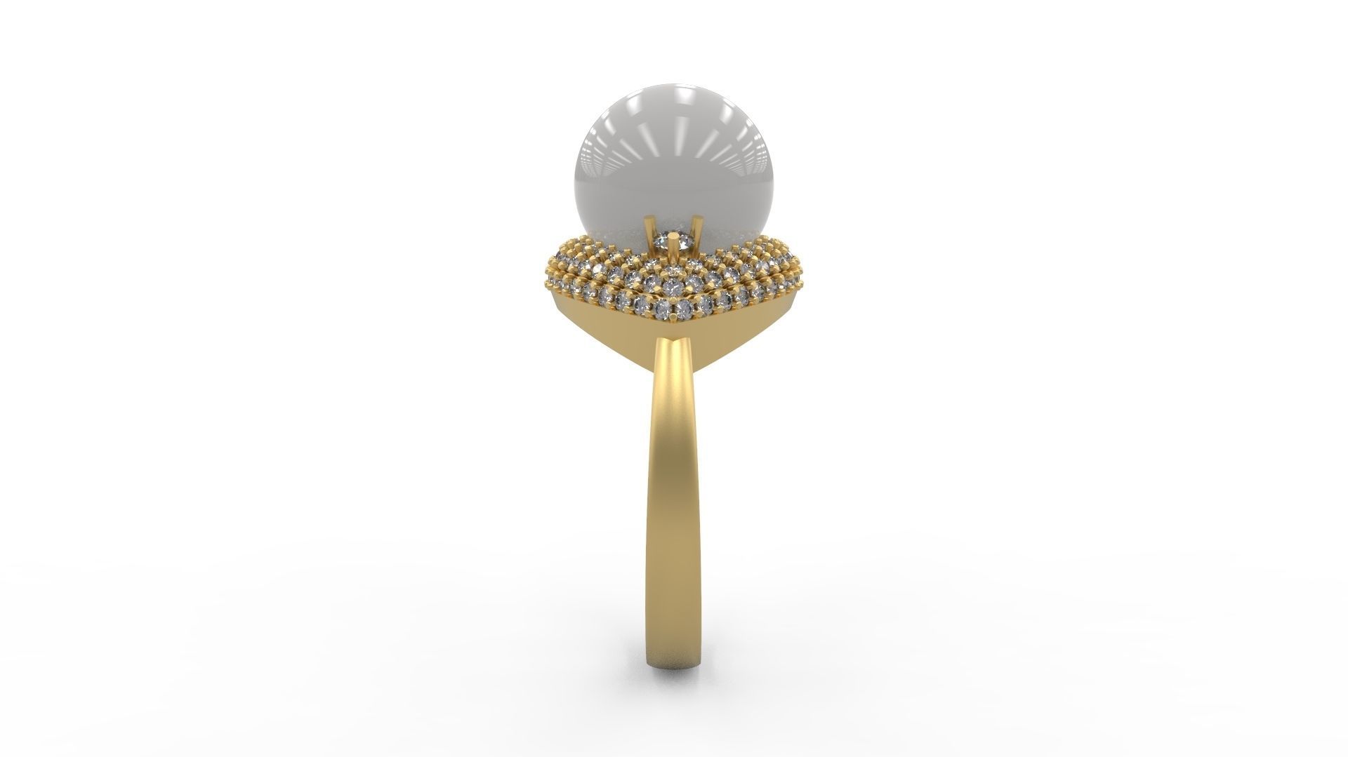 Woman Solitaire Ring 486 3D print model_3