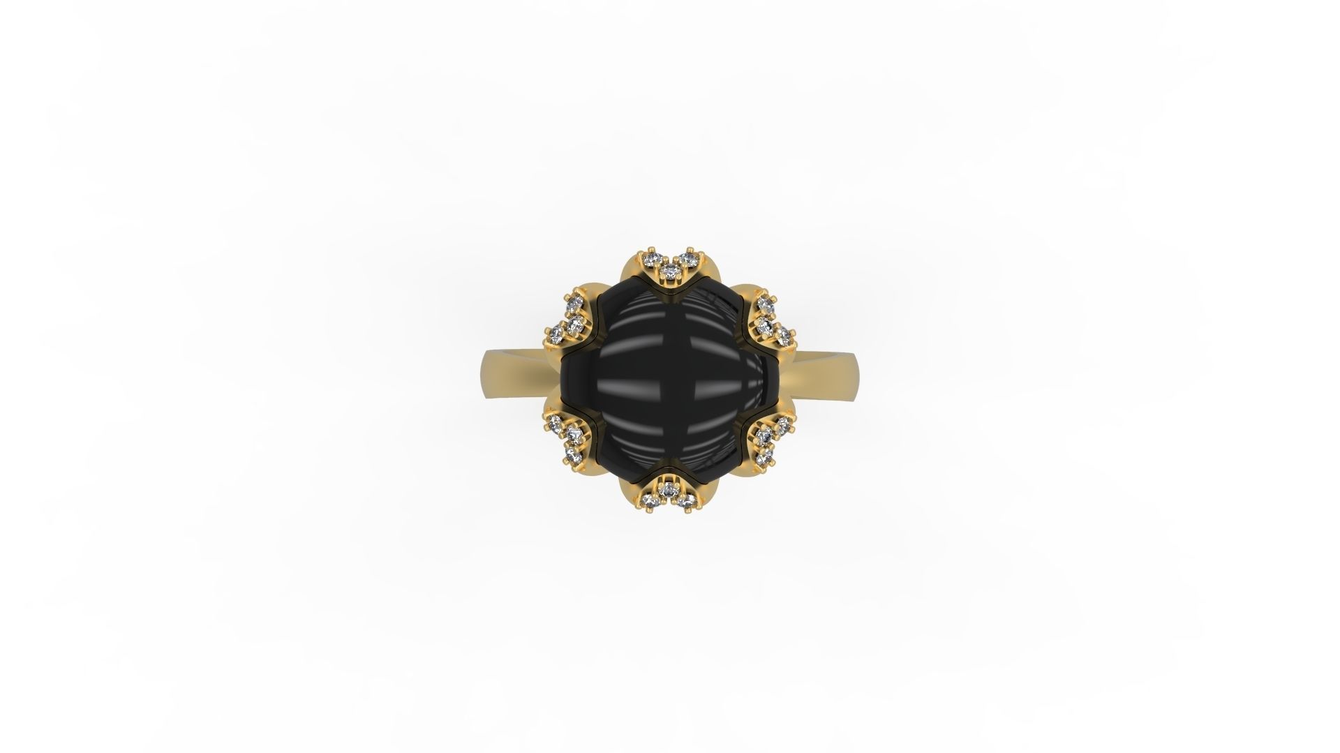 Woman Solitaire Ring 487 3D print model_4