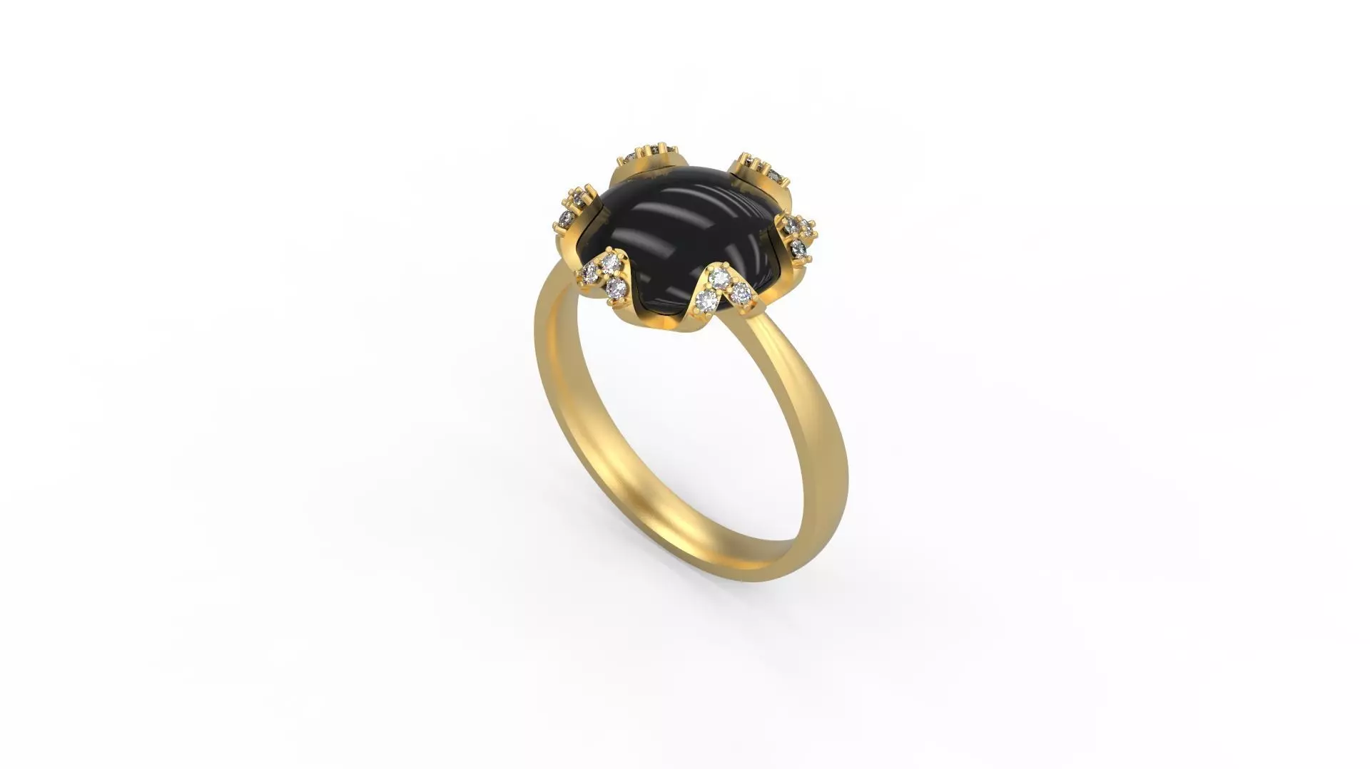 Woman Solitaire Ring 487 3D print model_0