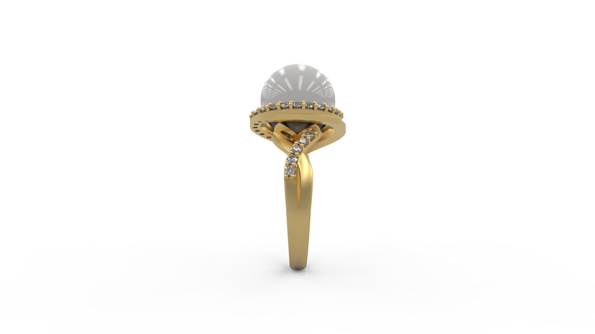 Woman Solitaire Ring 490 3D print model_4
