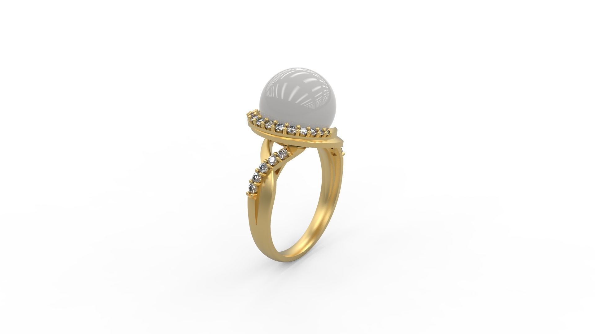 Woman Solitaire Ring 490 3D print model_1