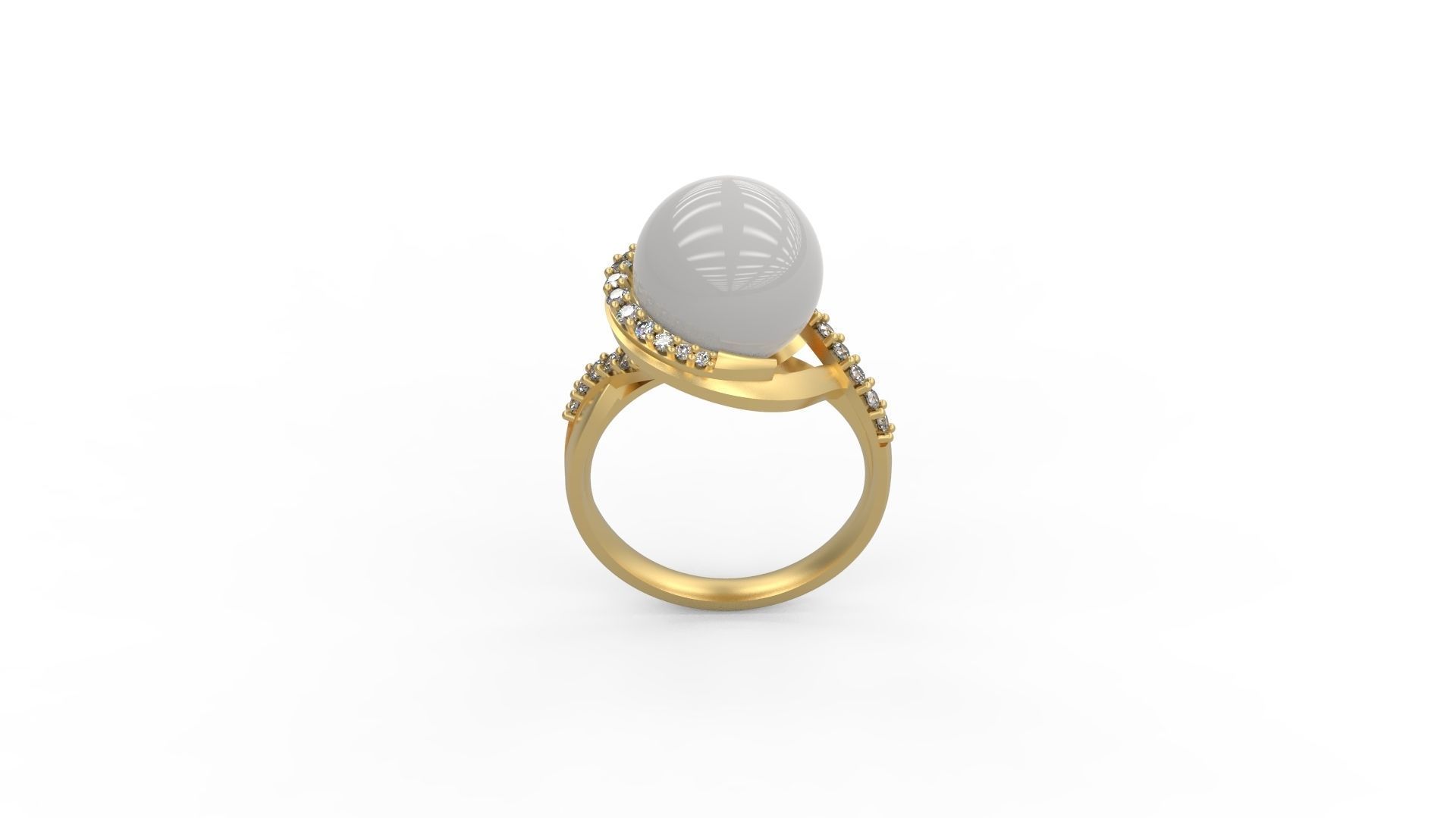 Woman Solitaire Ring 490 3D print model_5