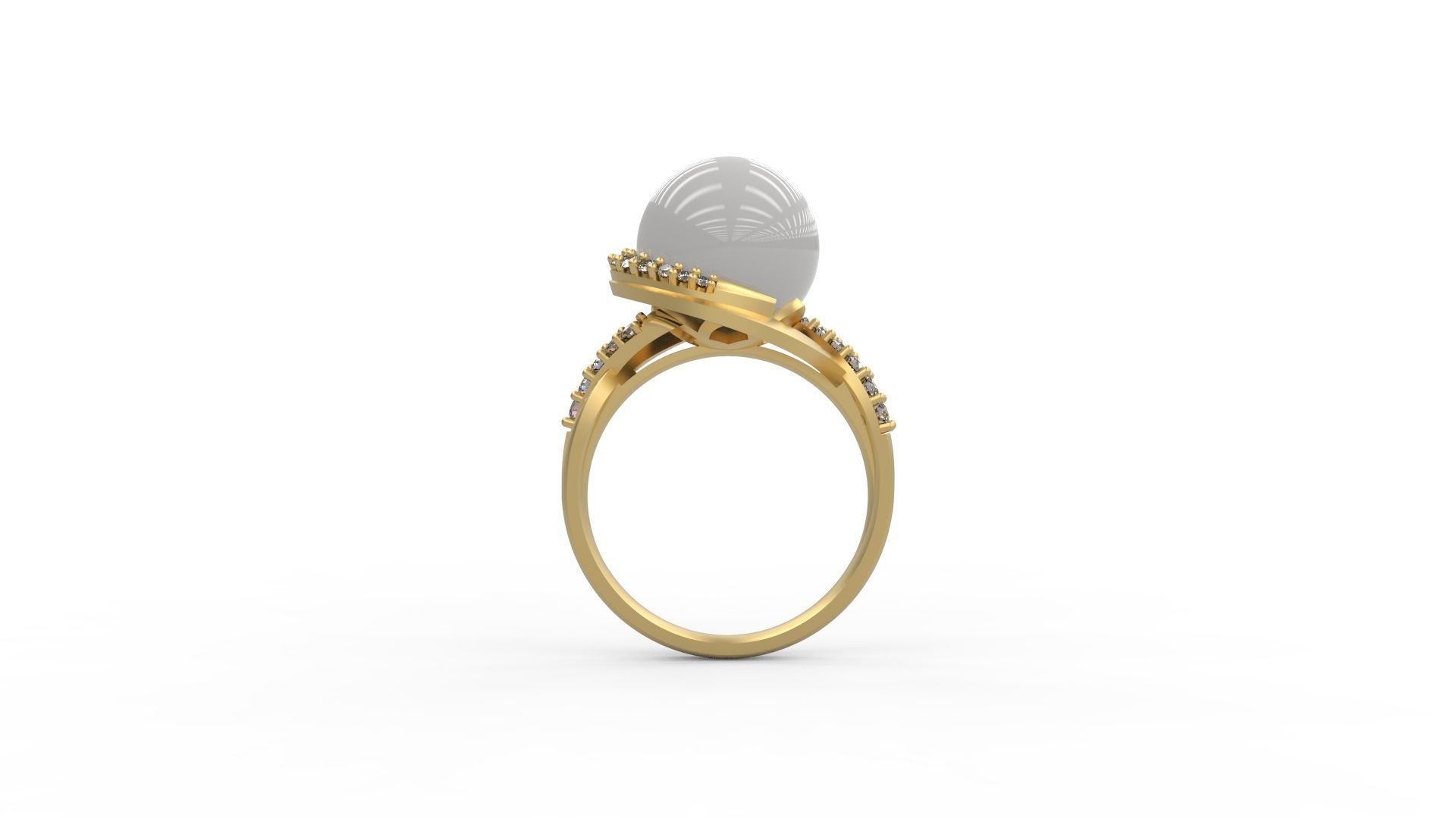 Woman Solitaire Ring 490 3D print model_2