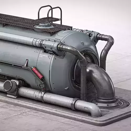 Sci-Fi Refinery Prop 3D model