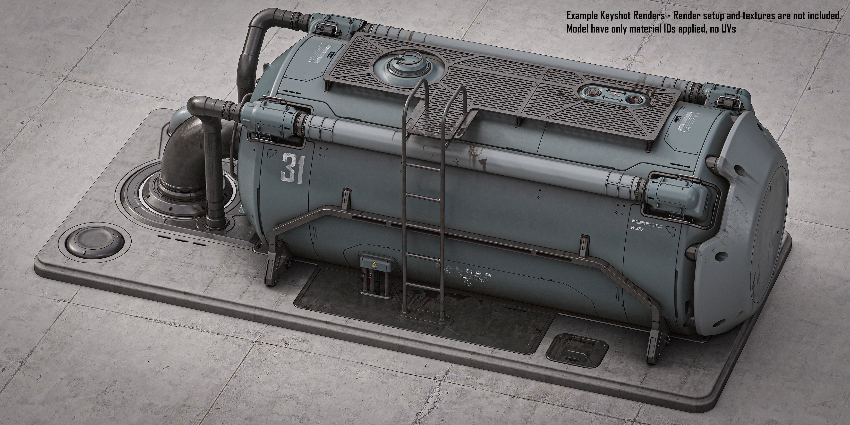 Sci-Fi Refinery Prop 3D model_3