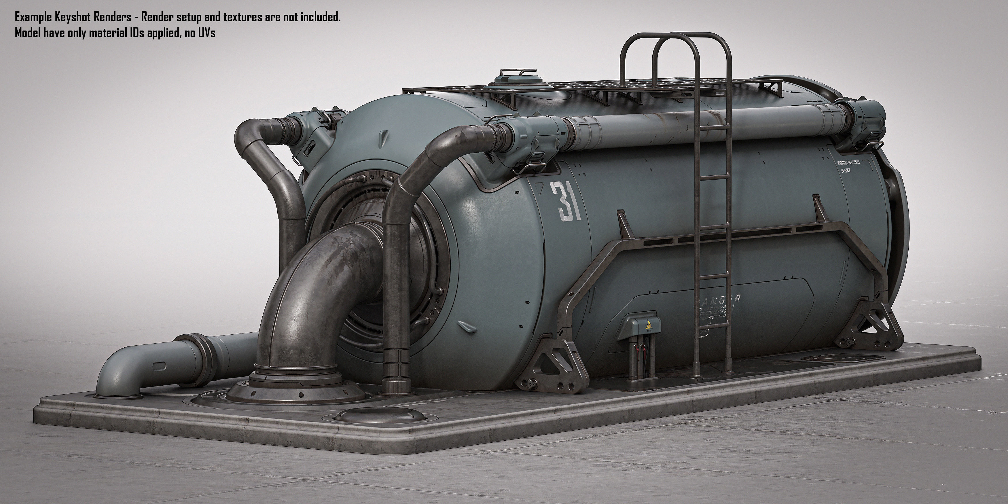 Sci-Fi Refinery Prop 3D model_4