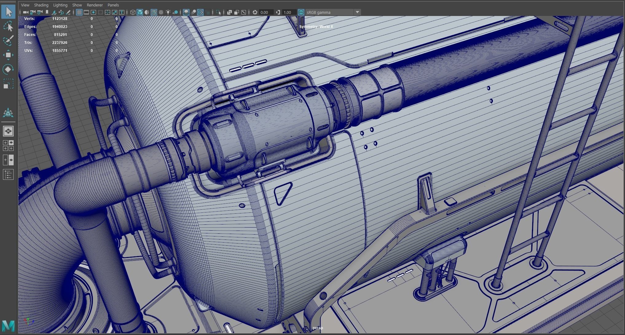 Sci-Fi Refinery Prop 3D model_10