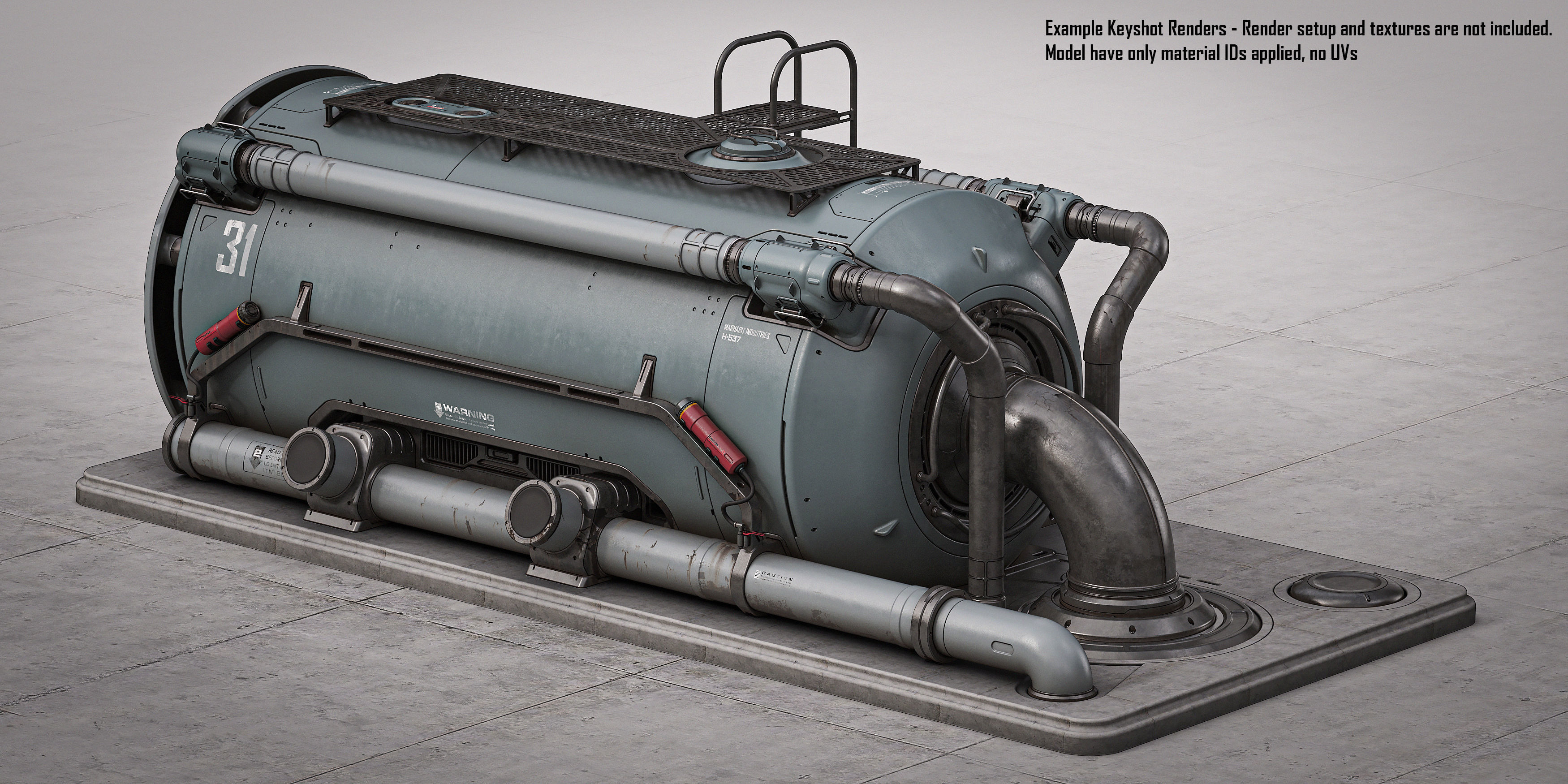 Sci-Fi Refinery Prop 3D model_1