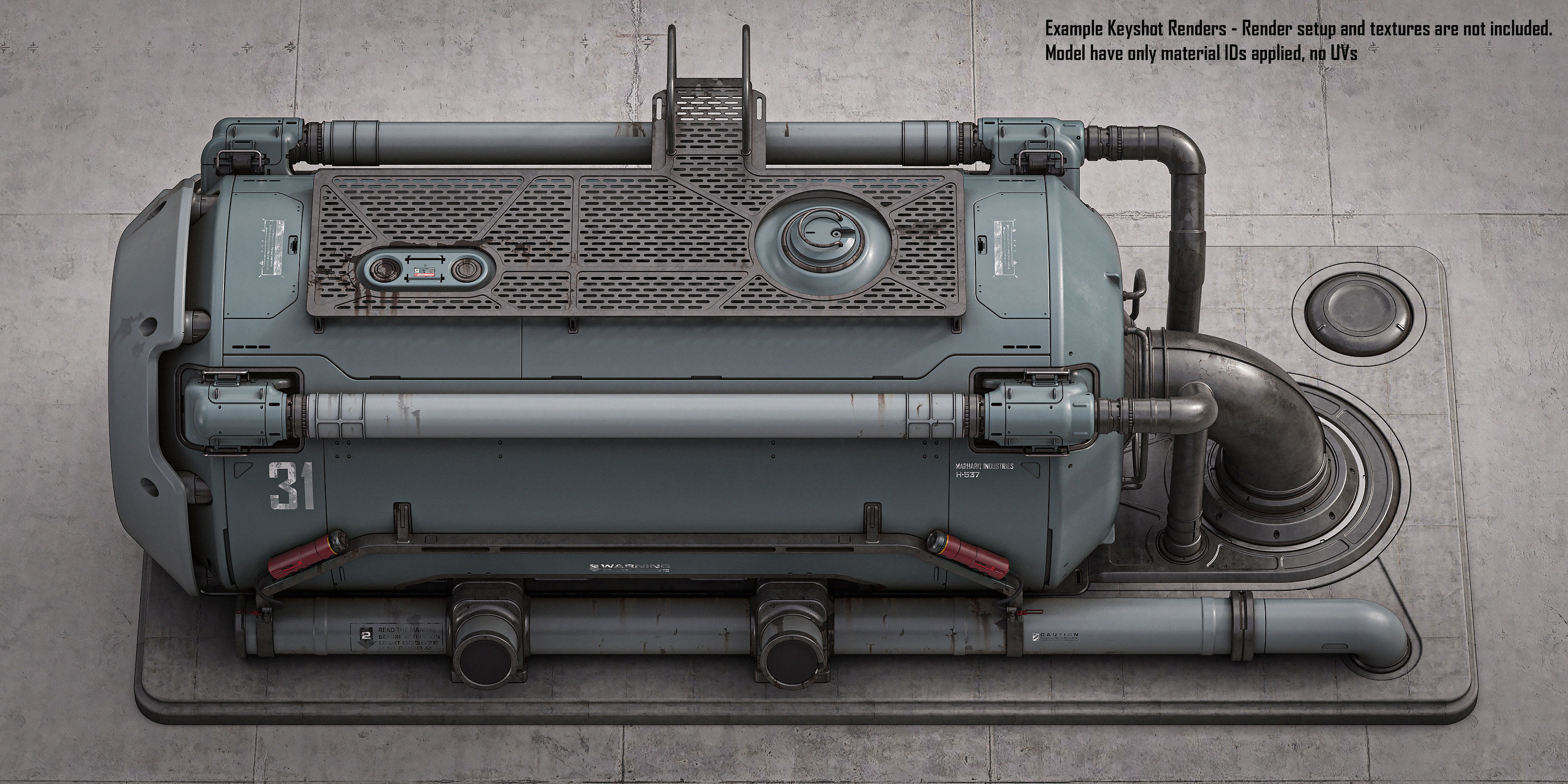 Sci-Fi Refinery Prop 3D model_5
