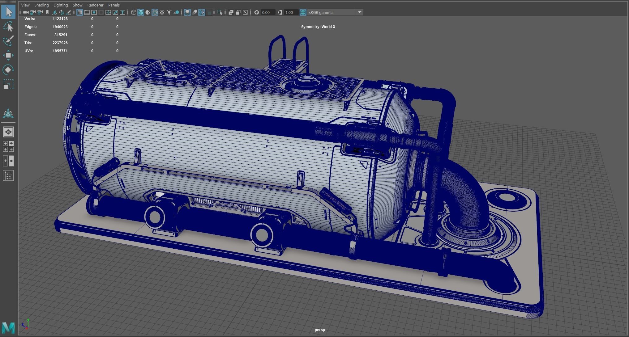 Sci-Fi Refinery Prop 3D model_7