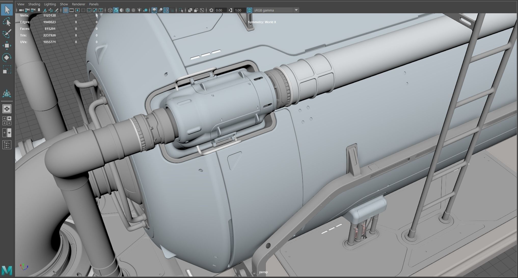 Sci-Fi Refinery Prop 3D model_11