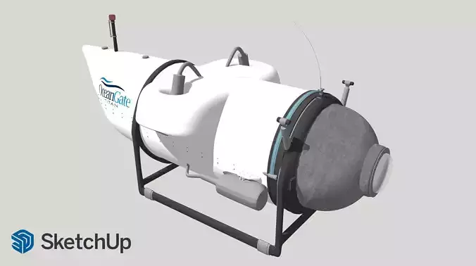 OceanGate Titan Submersible Low-poly 3D model