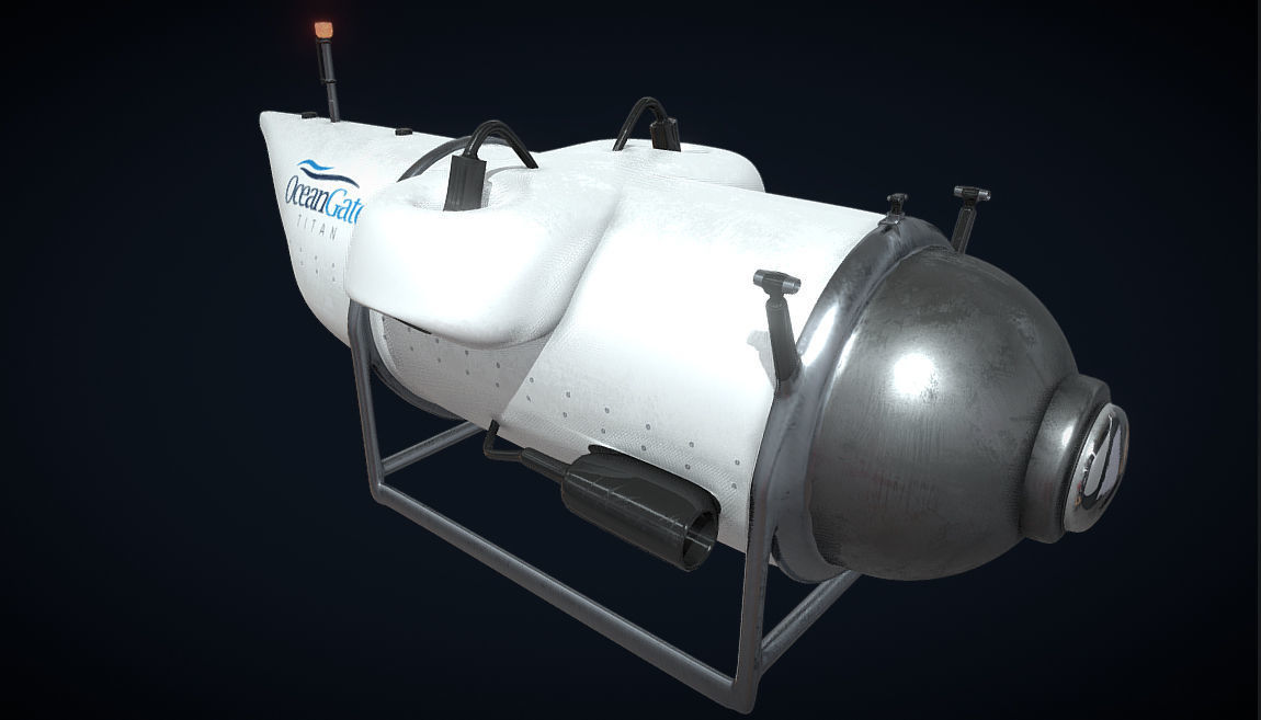 OceanGate Titan Submersible Low-poly 3D model_3