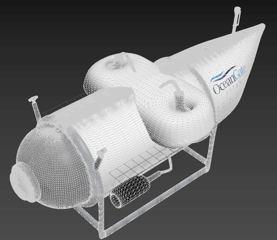 OceanGate Titan Submersible Low-poly 3D model_2