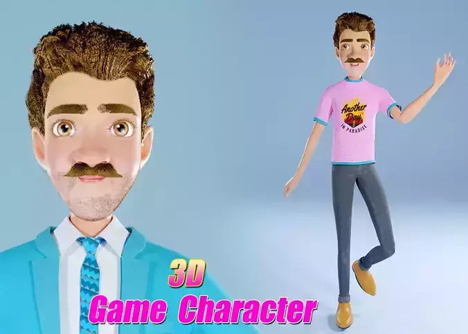 Cartoon Men  Rigged